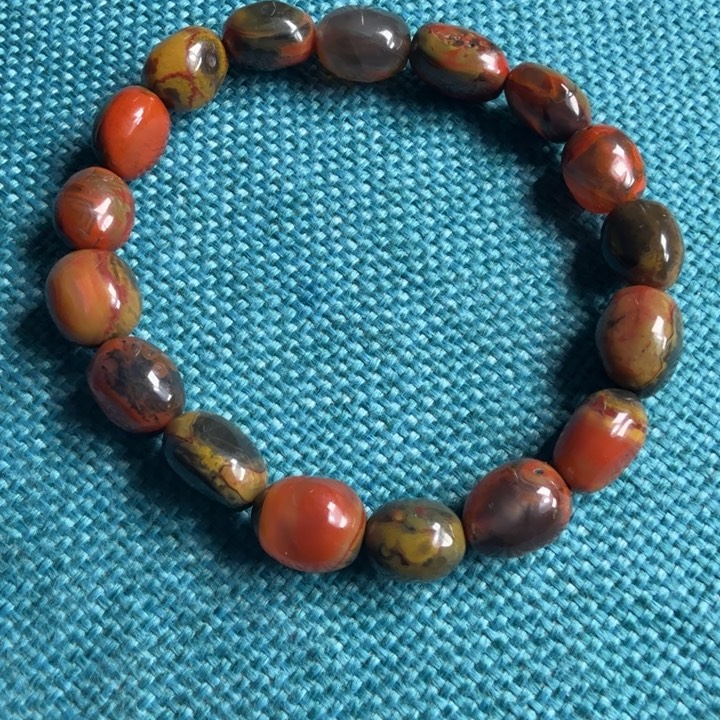 南红玛瑙合金手链