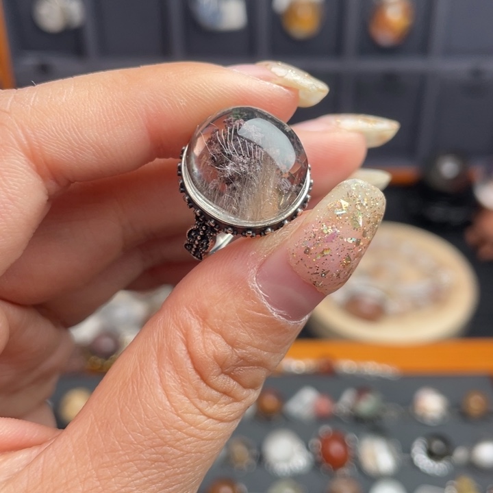 水晶戒指银S925镶嵌11111111