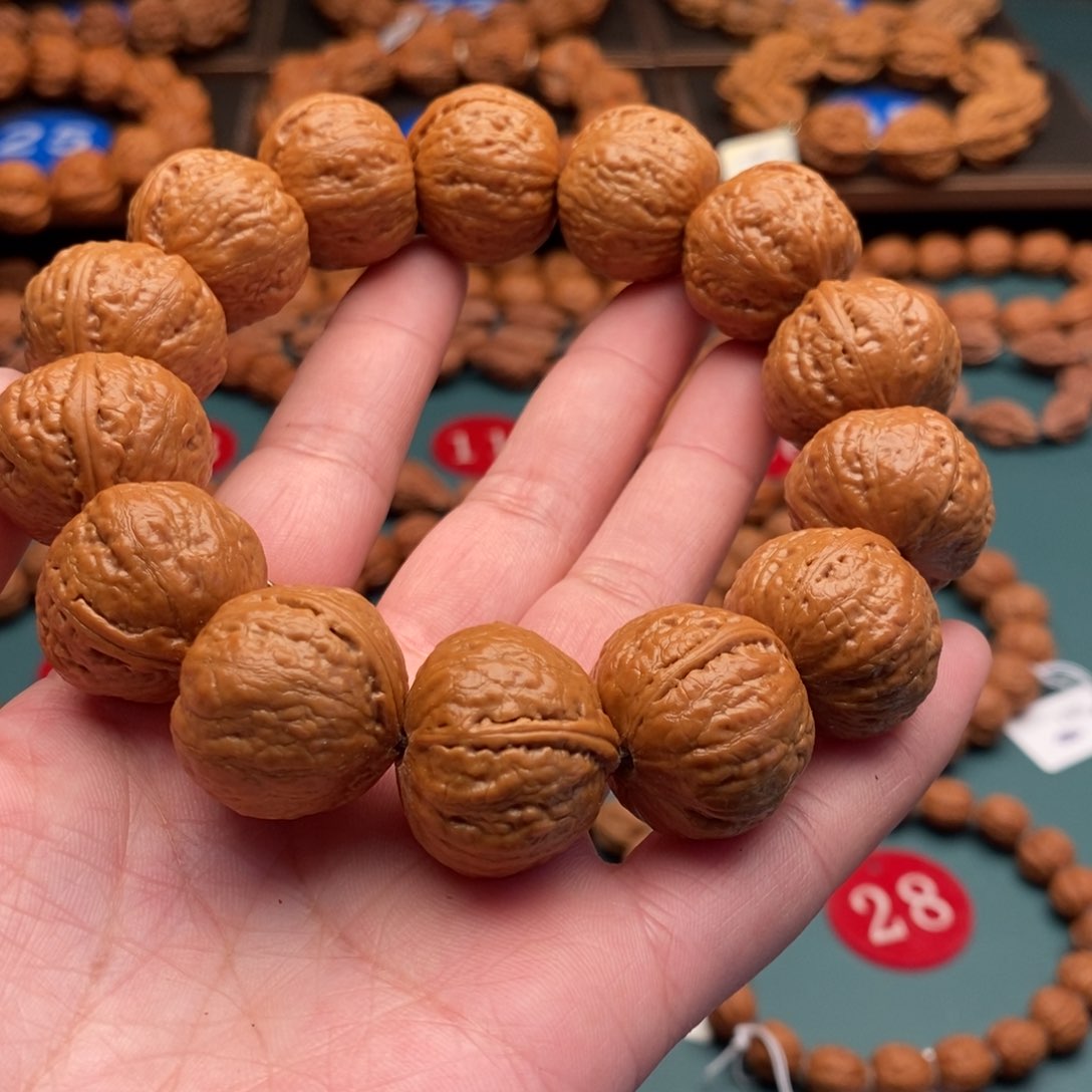 文玩核桃手串23尺寸光头
