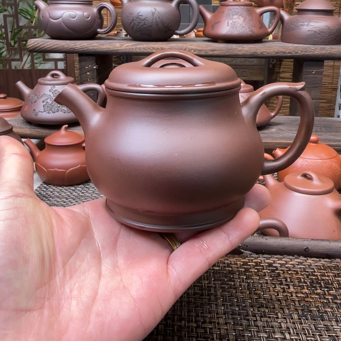 紫砂茶壶宜兴原矿紫砂手工制240