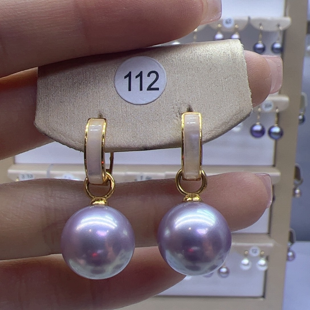 淡水珍珠耳饰银S925镶嵌