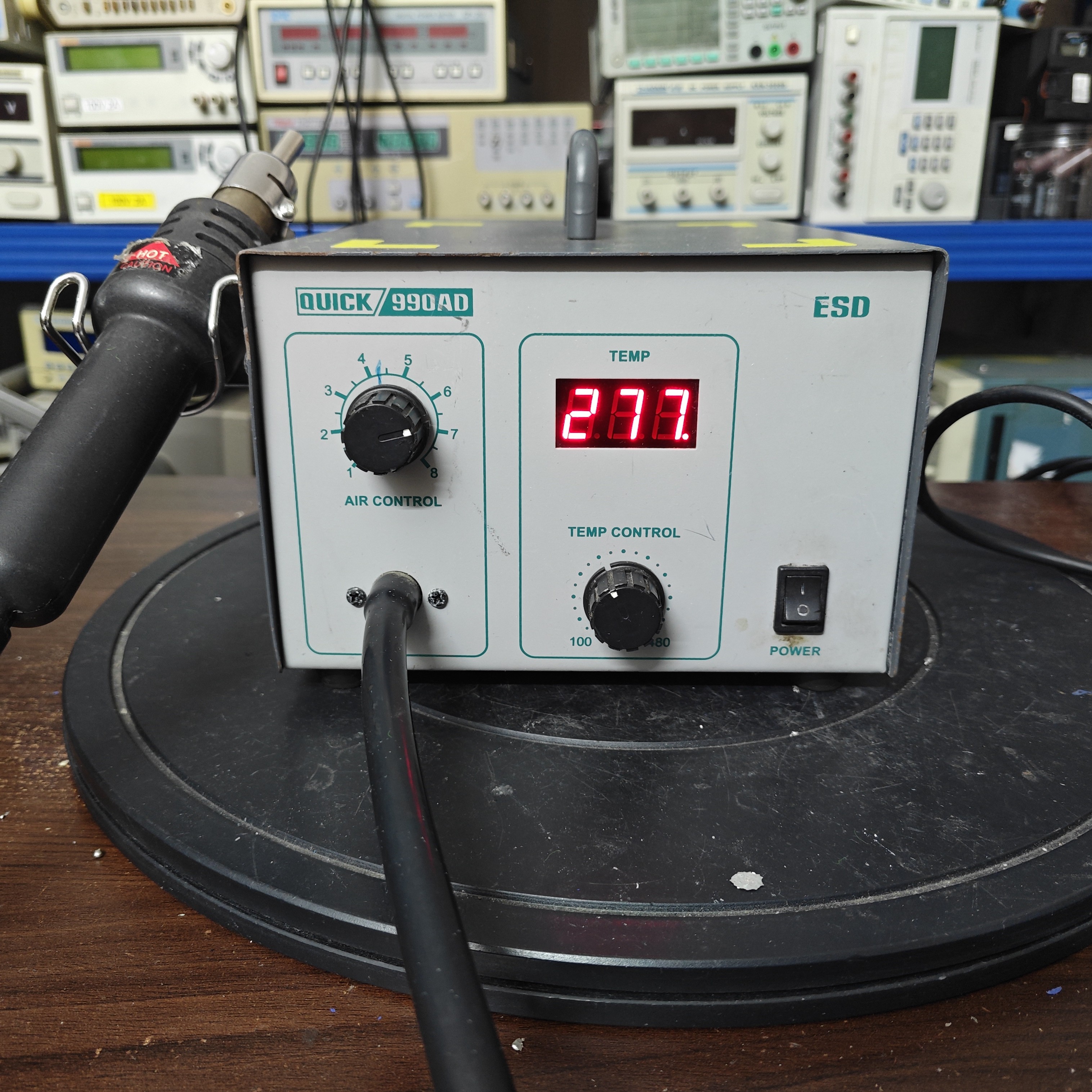 QUICK快克990AD热风枪拆焊台智能数显控工作拆焊台气泵风枪