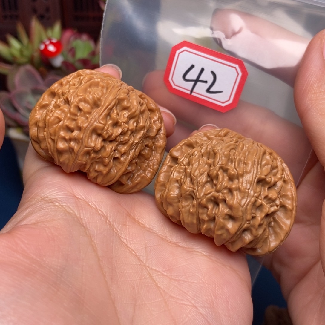 文玩核桃吊坠流*42号 白狮子 44