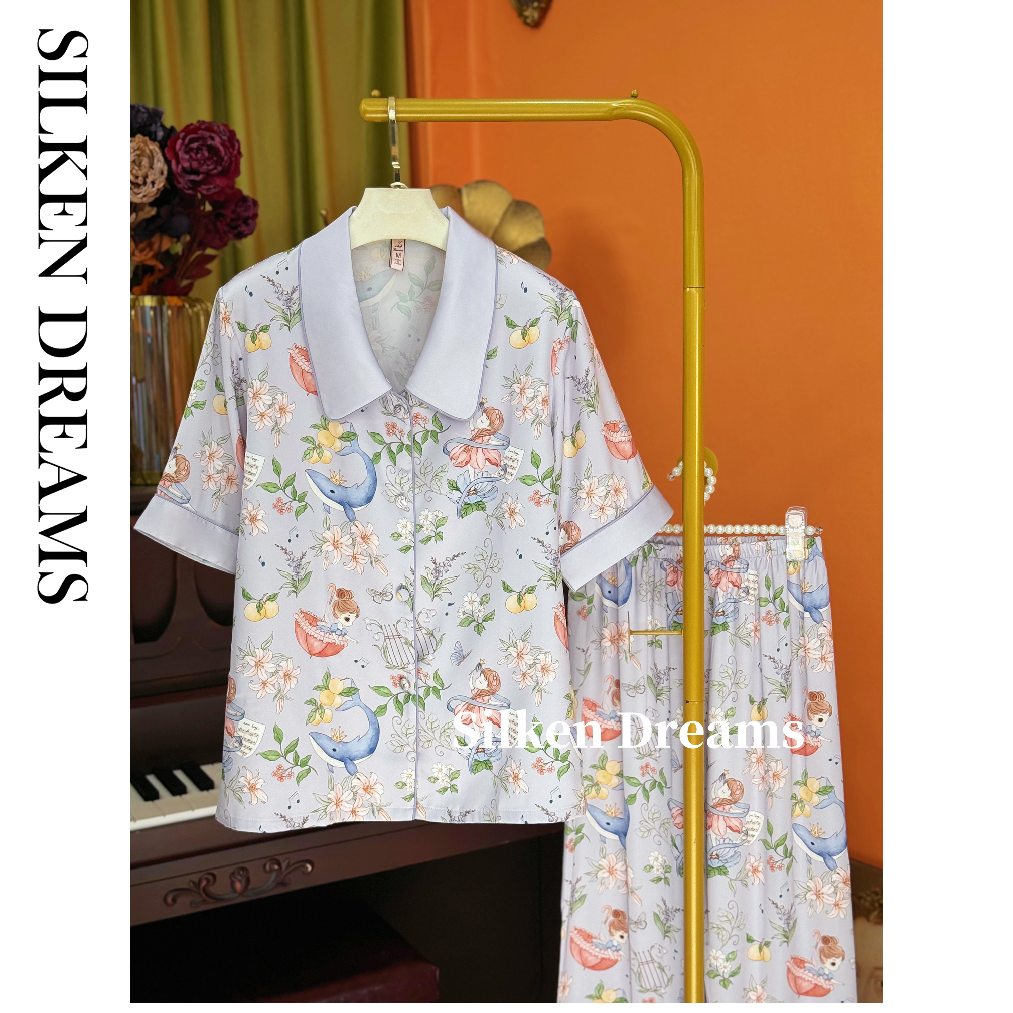 【梦幻旋律】夏季时尚可外穿睡衣家居服套装-短袖7