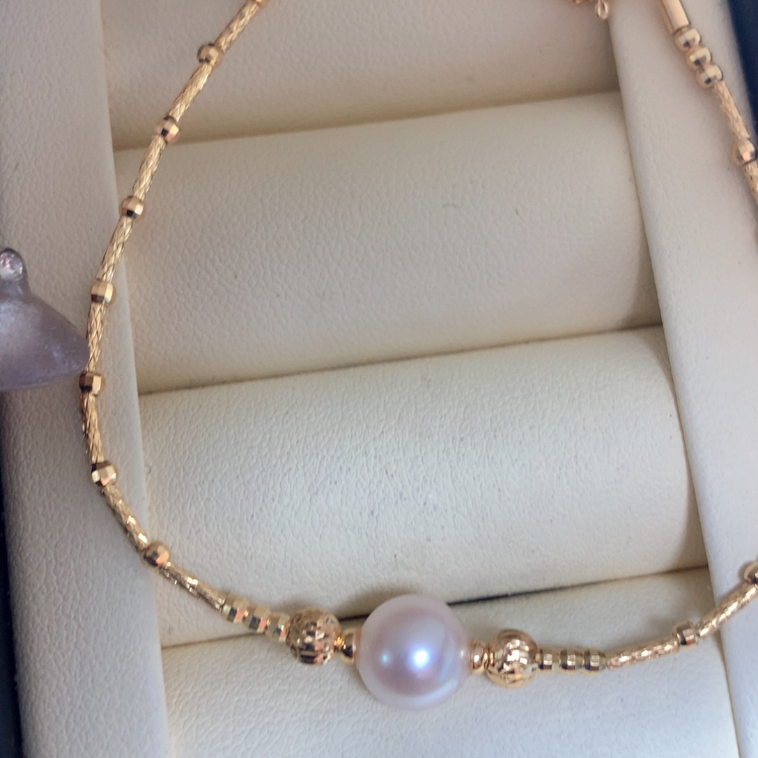 海水珍珠手链银S925镶嵌