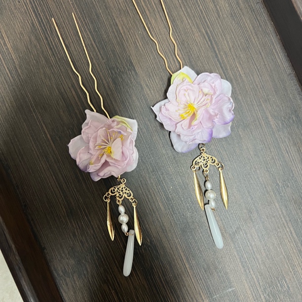 大麦吖古风发饰汉服发簪 手工制作默认微瑕 不是绒花