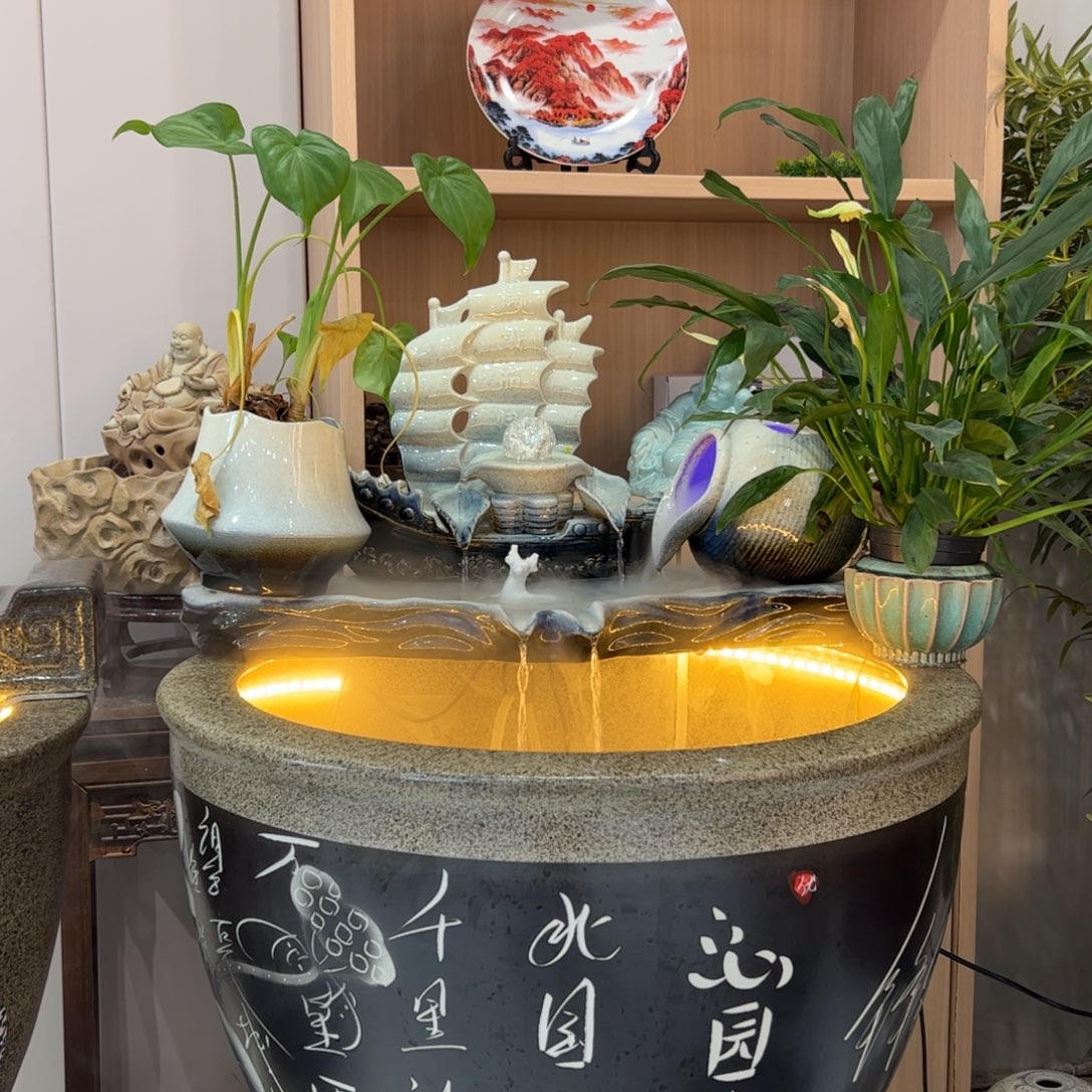 陶瓷景德镇陶瓷流水摆件