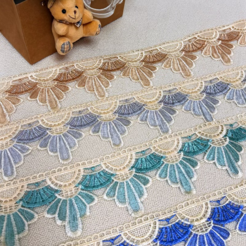 【仙人掌】水溶花边刺绣花边沙发垫窗帘服装辅料宽边装饰花边