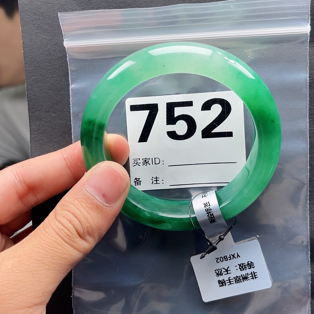 未镶嵌手镯石英质玉（非洲翠）5859圈口752