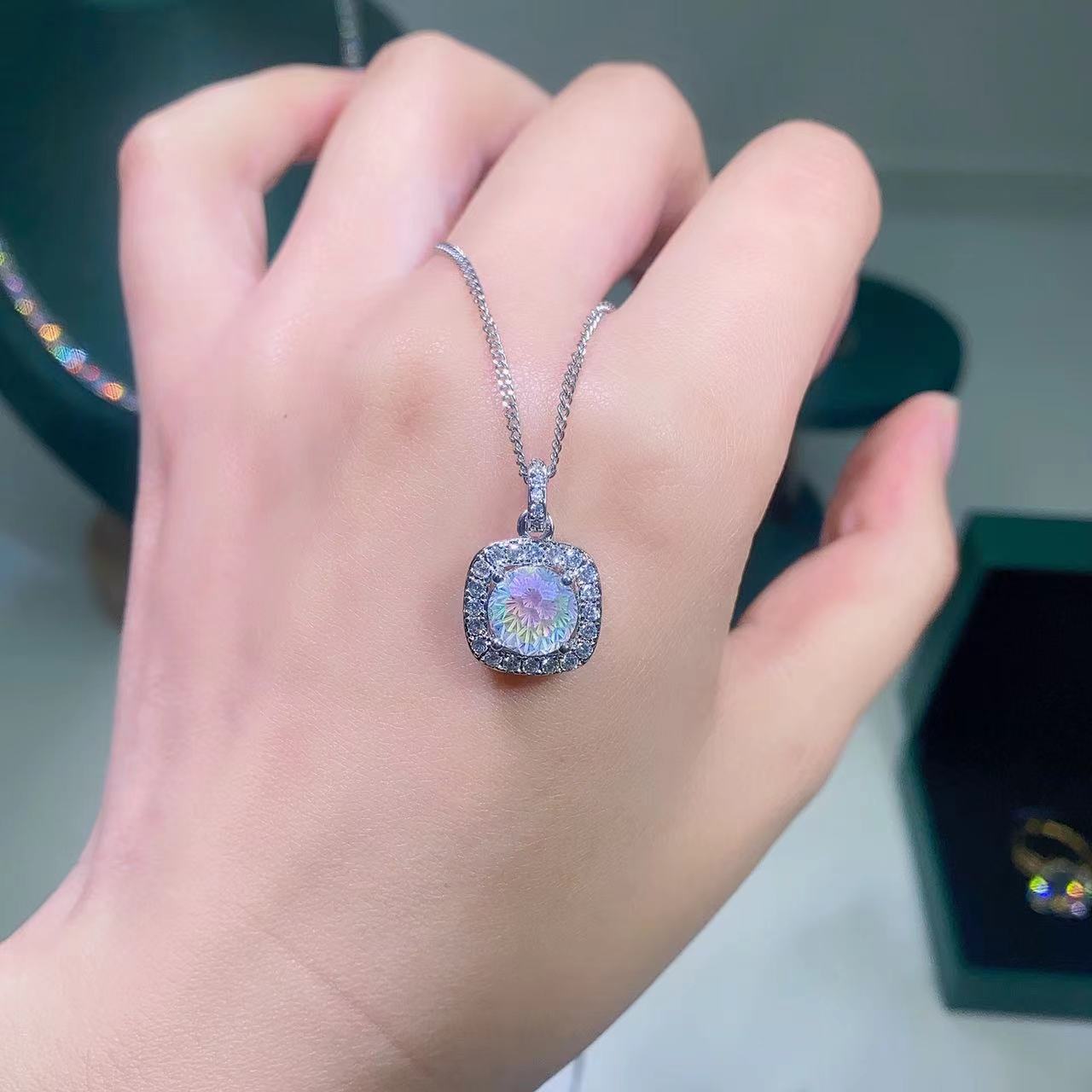 合金合成锆石吊坠 意大利烟花切吊坠轻奢时尚