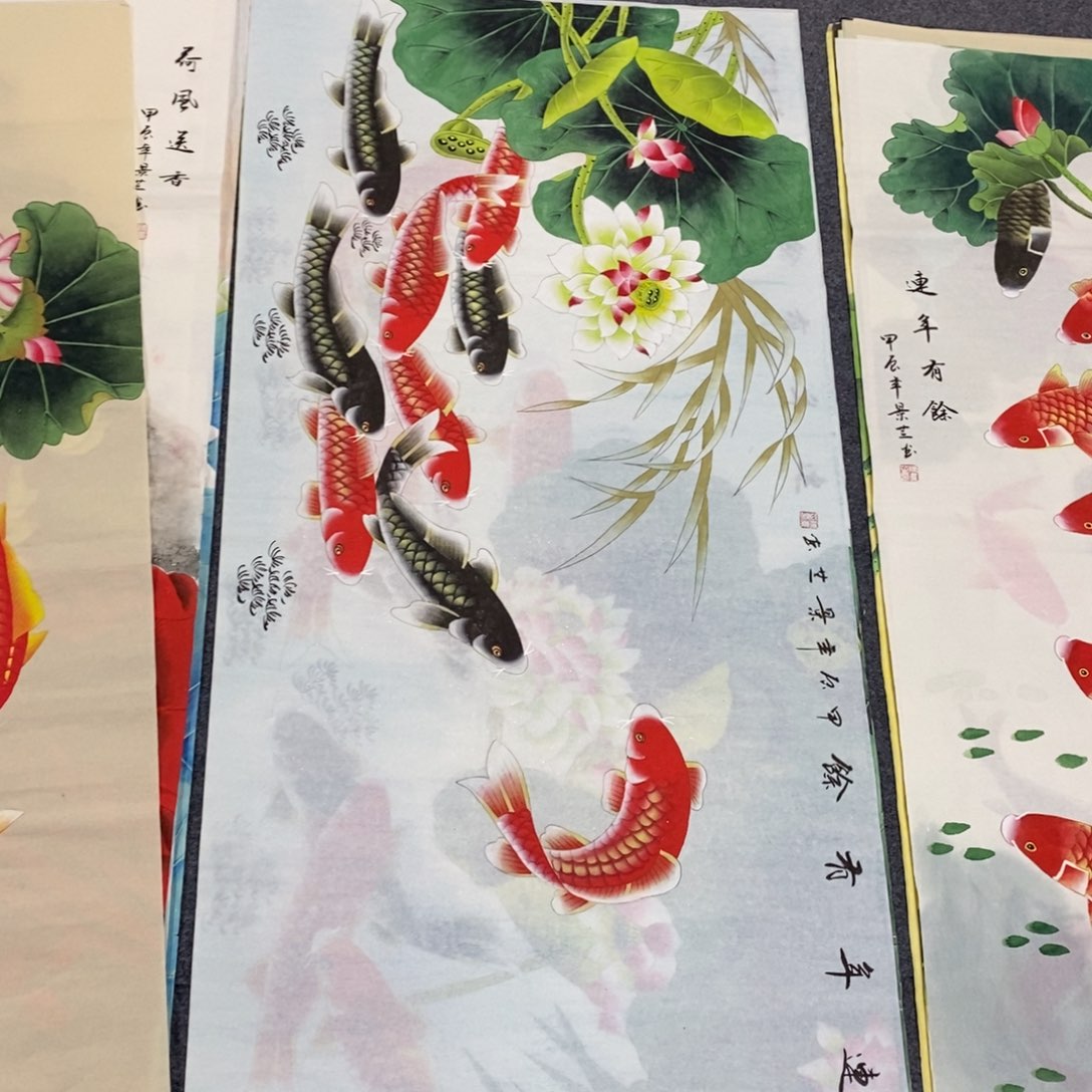 国画尺寸140✖️70四尺手绘工笔