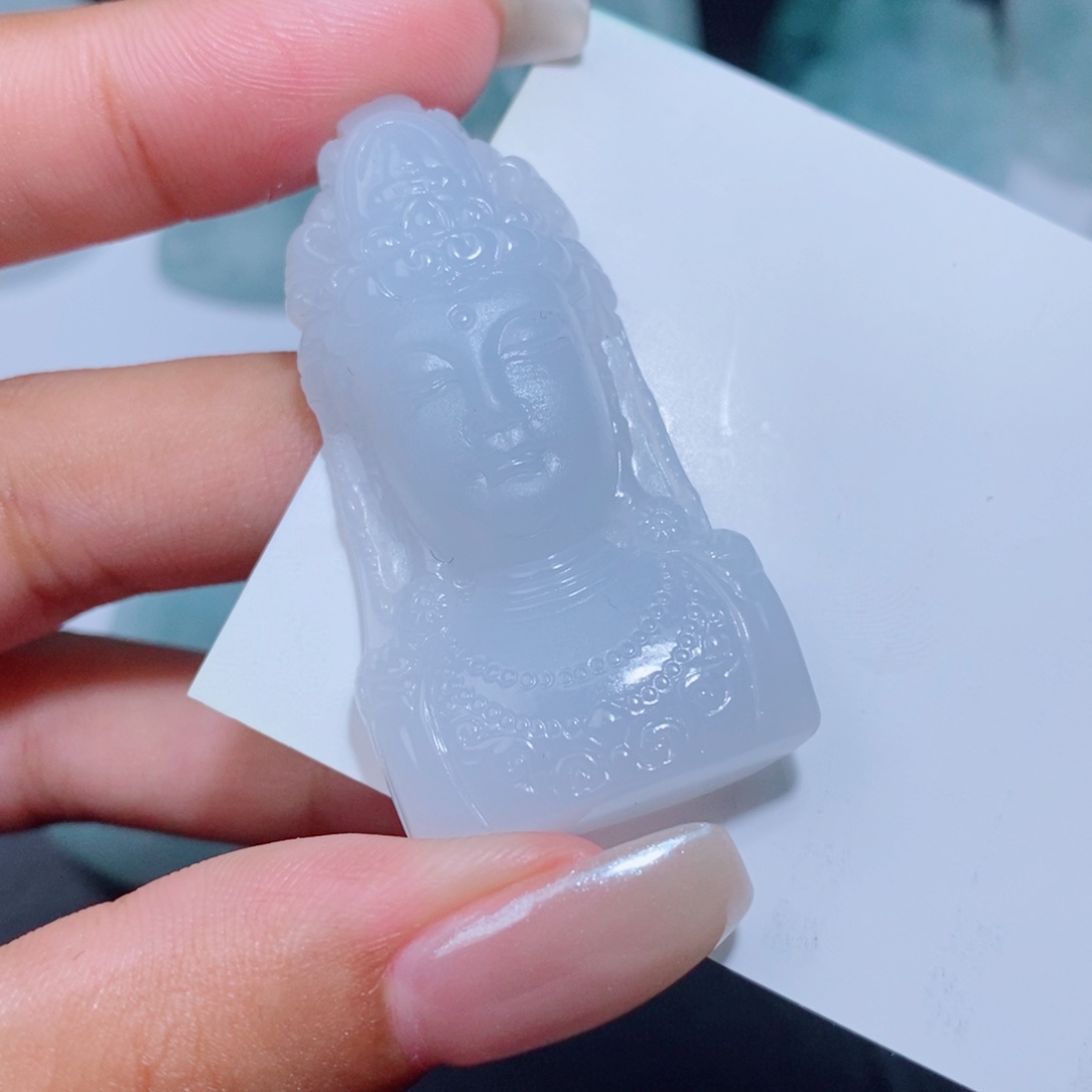 ⑦***定制翡翠未镶嵌定制毛货翡翠挂件