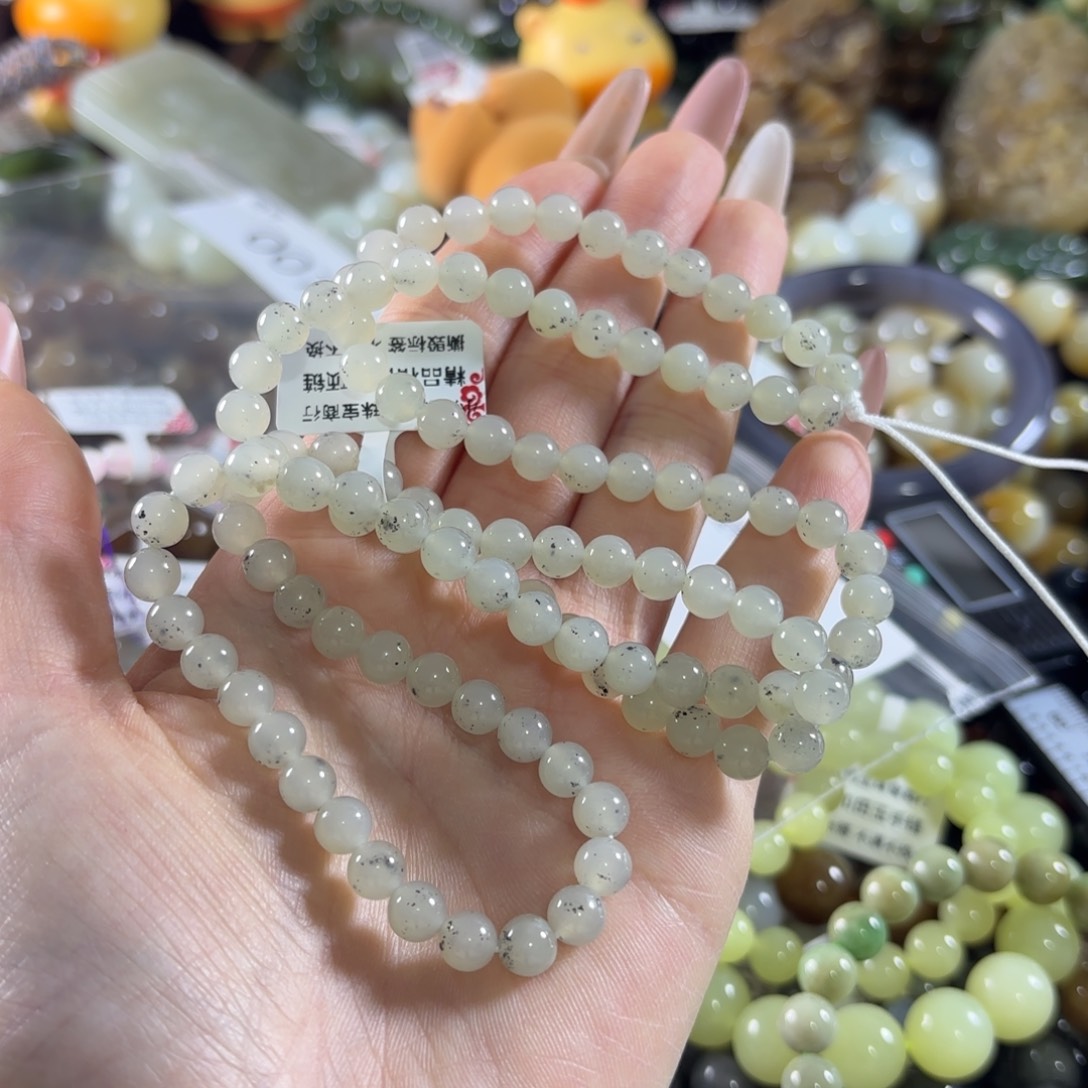 和田玉未镶嵌手链162