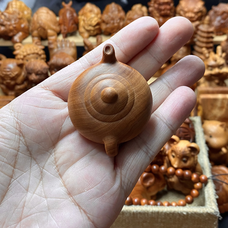 崖柏木雕 把把壶 
