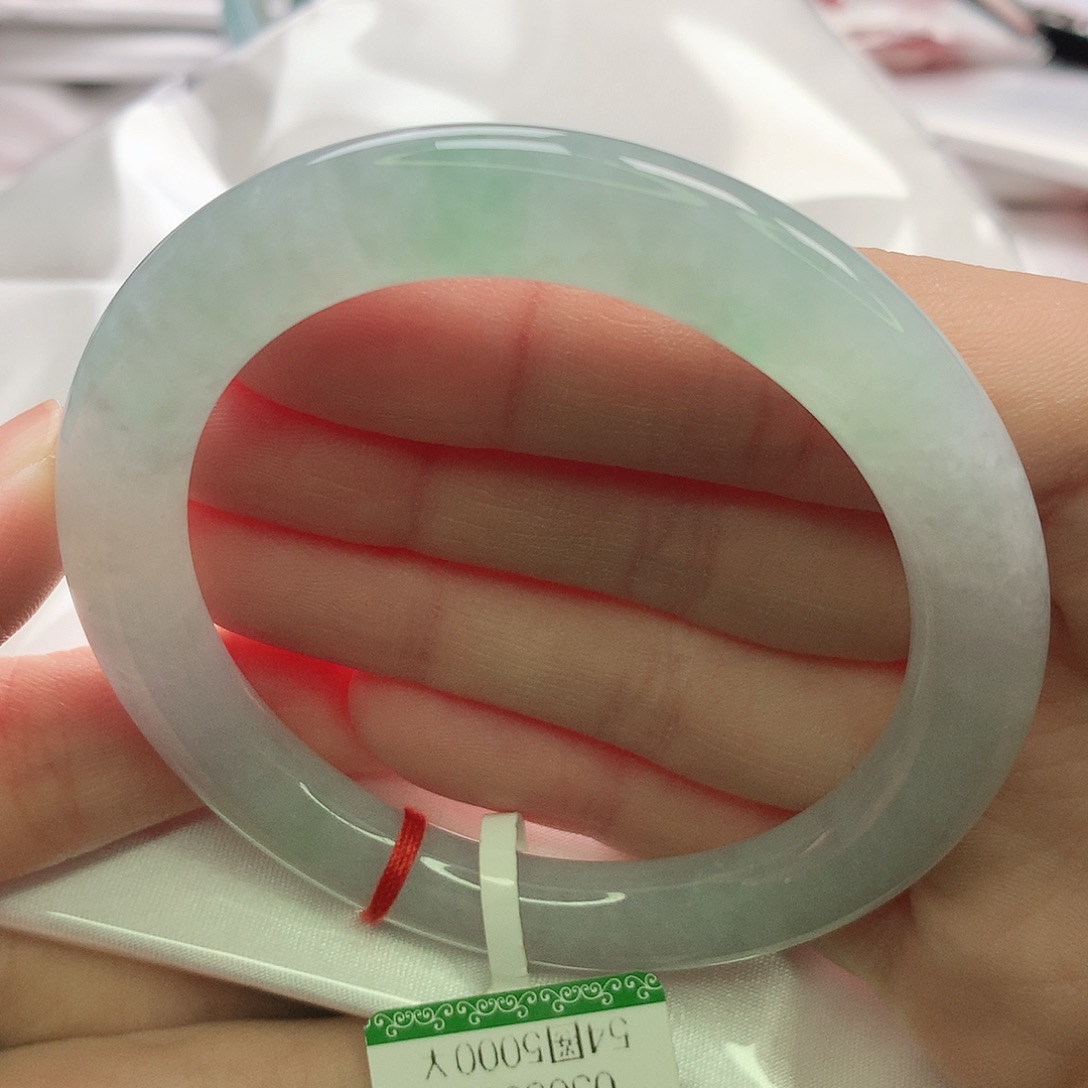 翡翠未镶嵌手镯缅甸5455