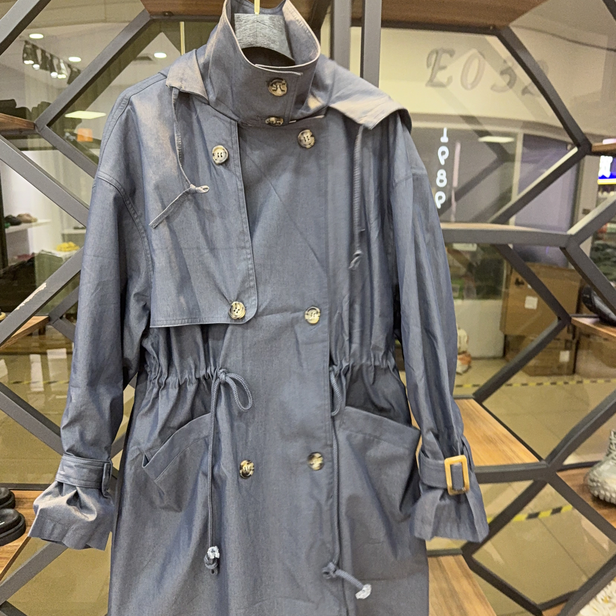 秋冬新款立领中长款风衣外套