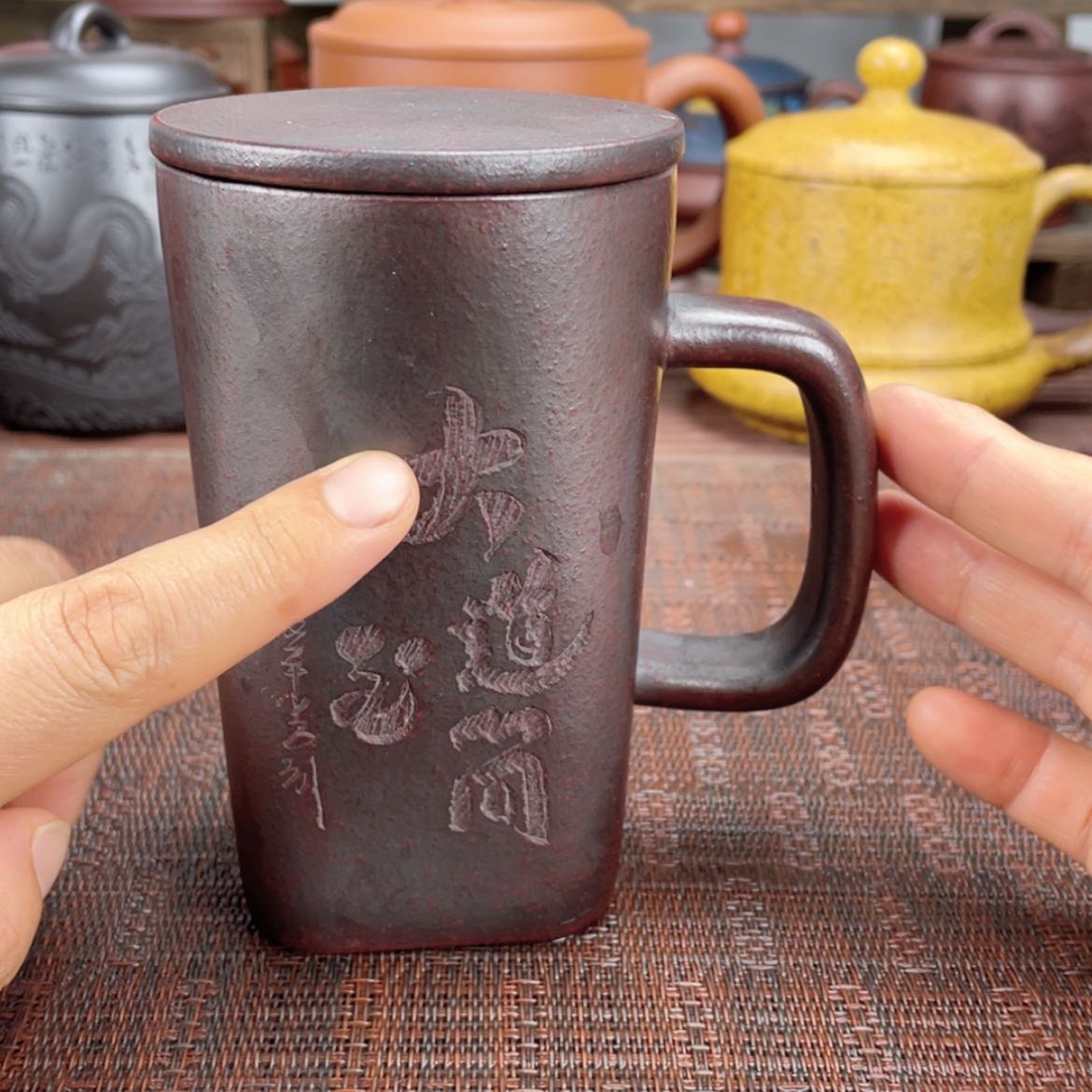 【闪购商品】茶杯紫砂宜兴原矿紫砂盖杯