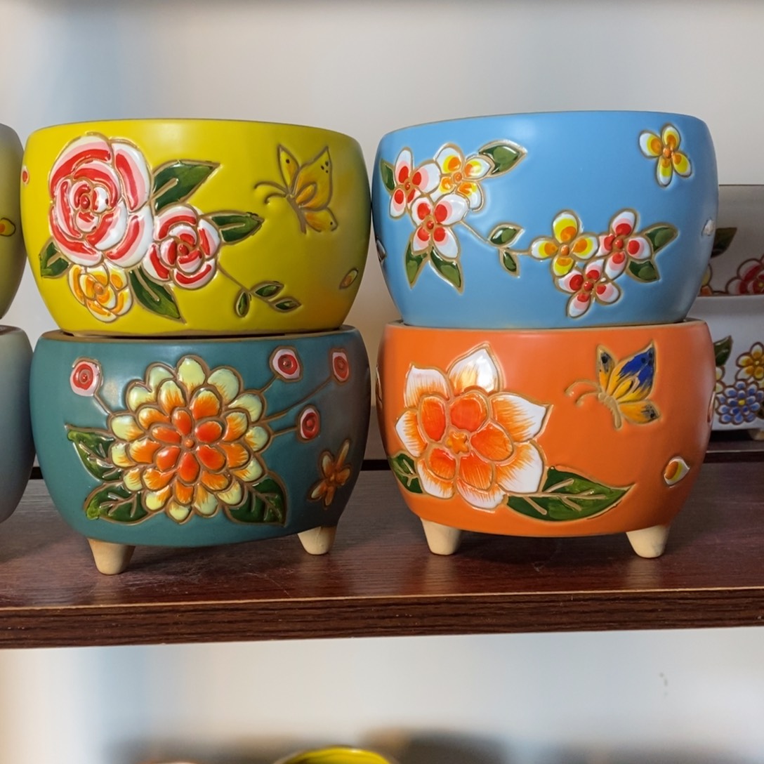 红陶韩式多肉植物花盆