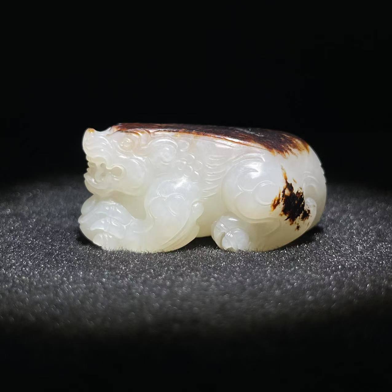 《民国》和田玉瑞兽 山东国营文物商店 25052600564-954