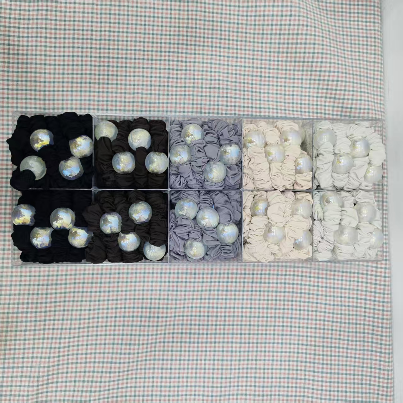 【5根】女士大珠珠宽松紧扎头绳