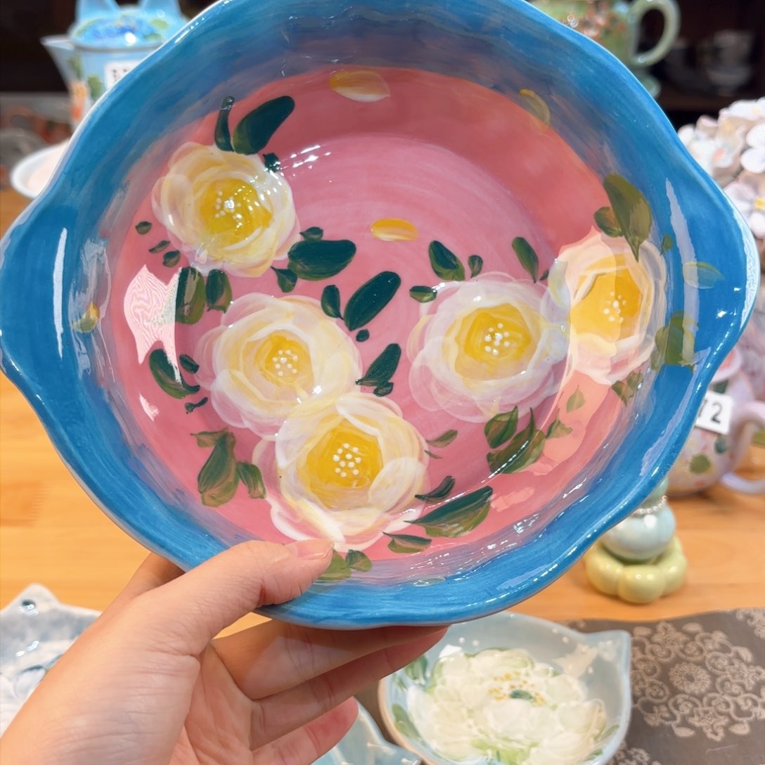 景德镇手绘高温釉下彩陶瓷茶具