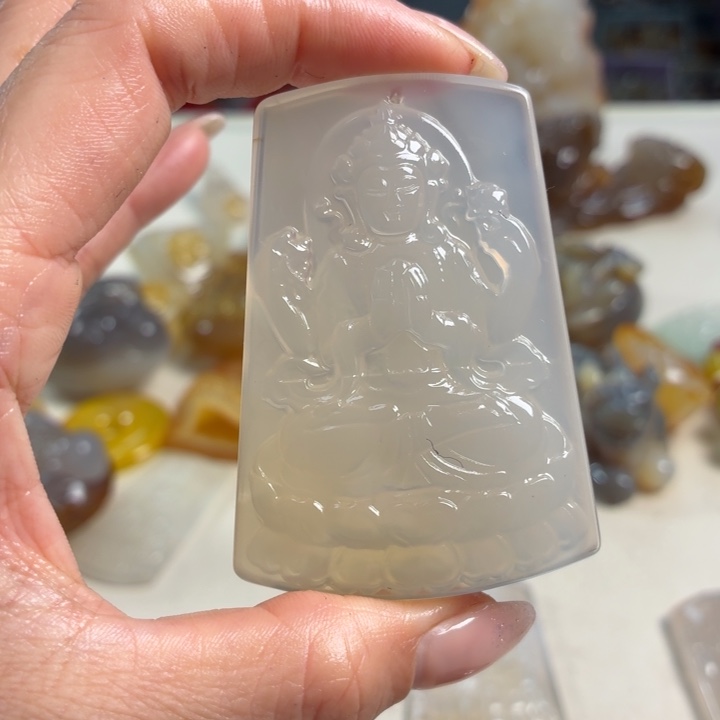 玛瑙/玉髓未镶嵌吊坠(不含链)