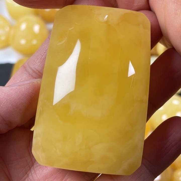 裸石蜜蜡未镶嵌蜜蜡平安无事牌重42