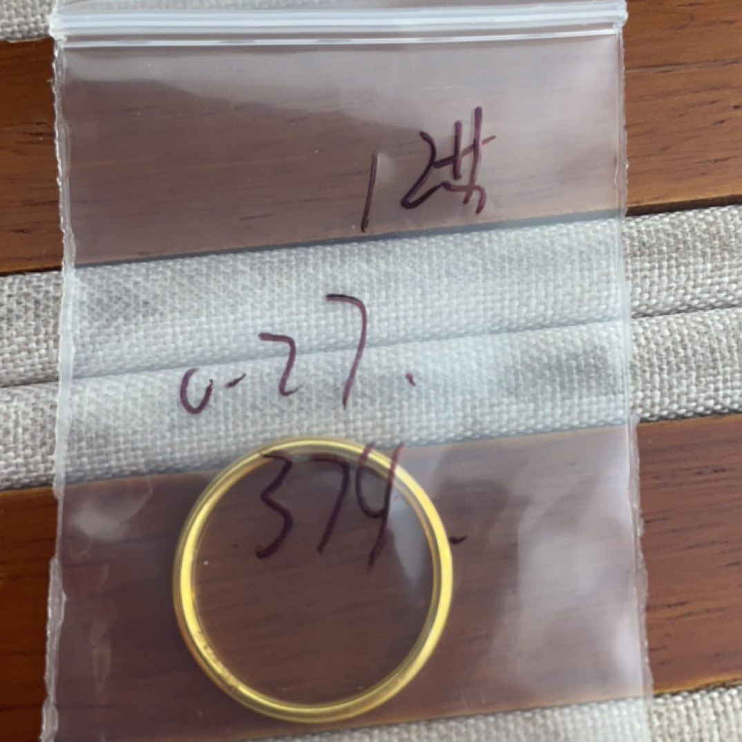 克重0.27 12号 亮面戒指 足金999