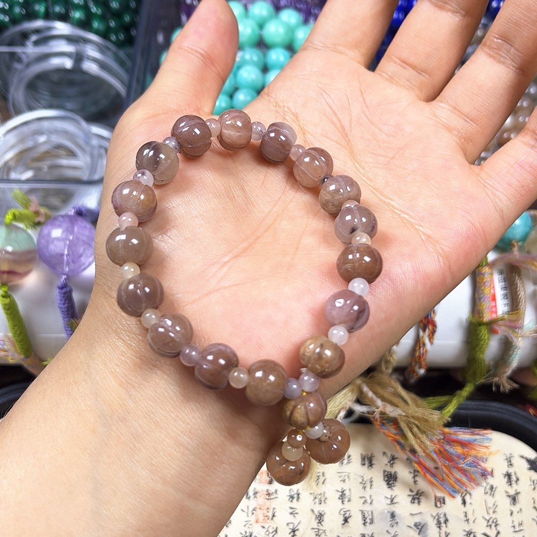 手串未镶嵌水晶金丝玉