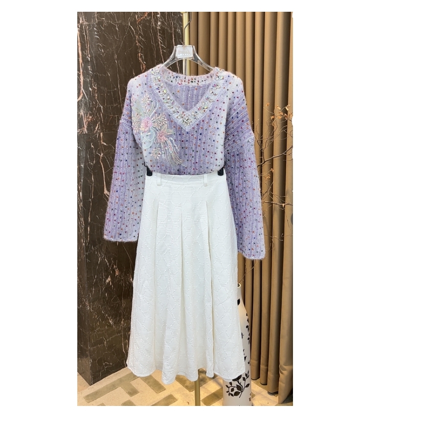 芙娜妮轻奢秋冬新款法式优雅气质套装复古显瘦名媛女装F2510222