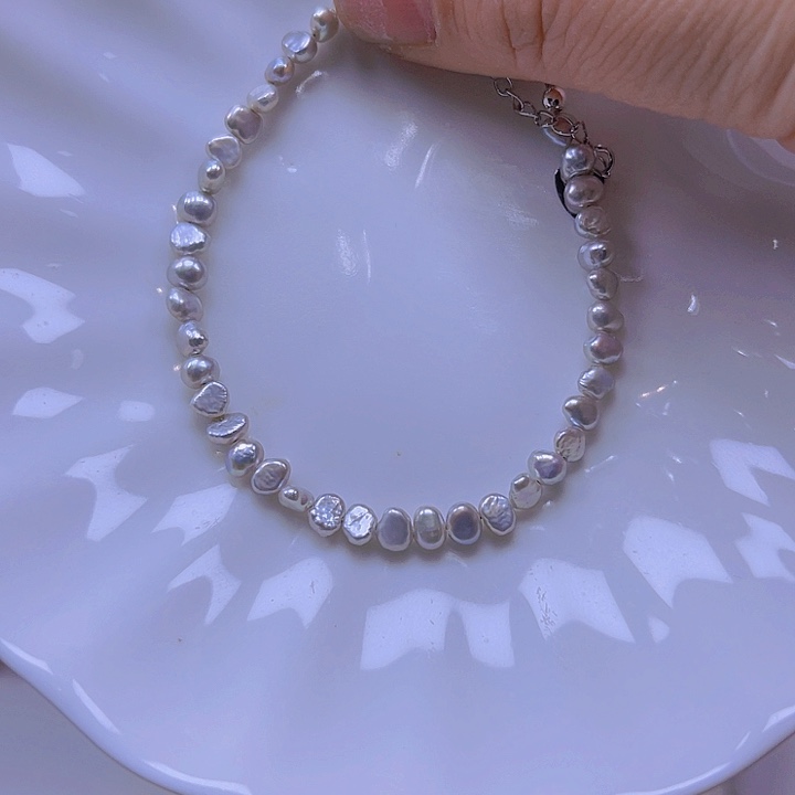 淡水珍珠手绳合金