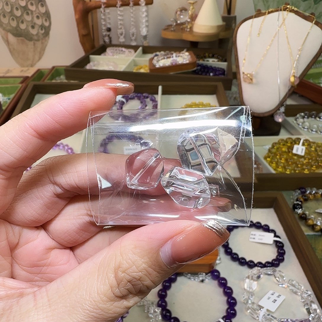 小***熊水晶手串未镶嵌天然白水晶全净体单珠