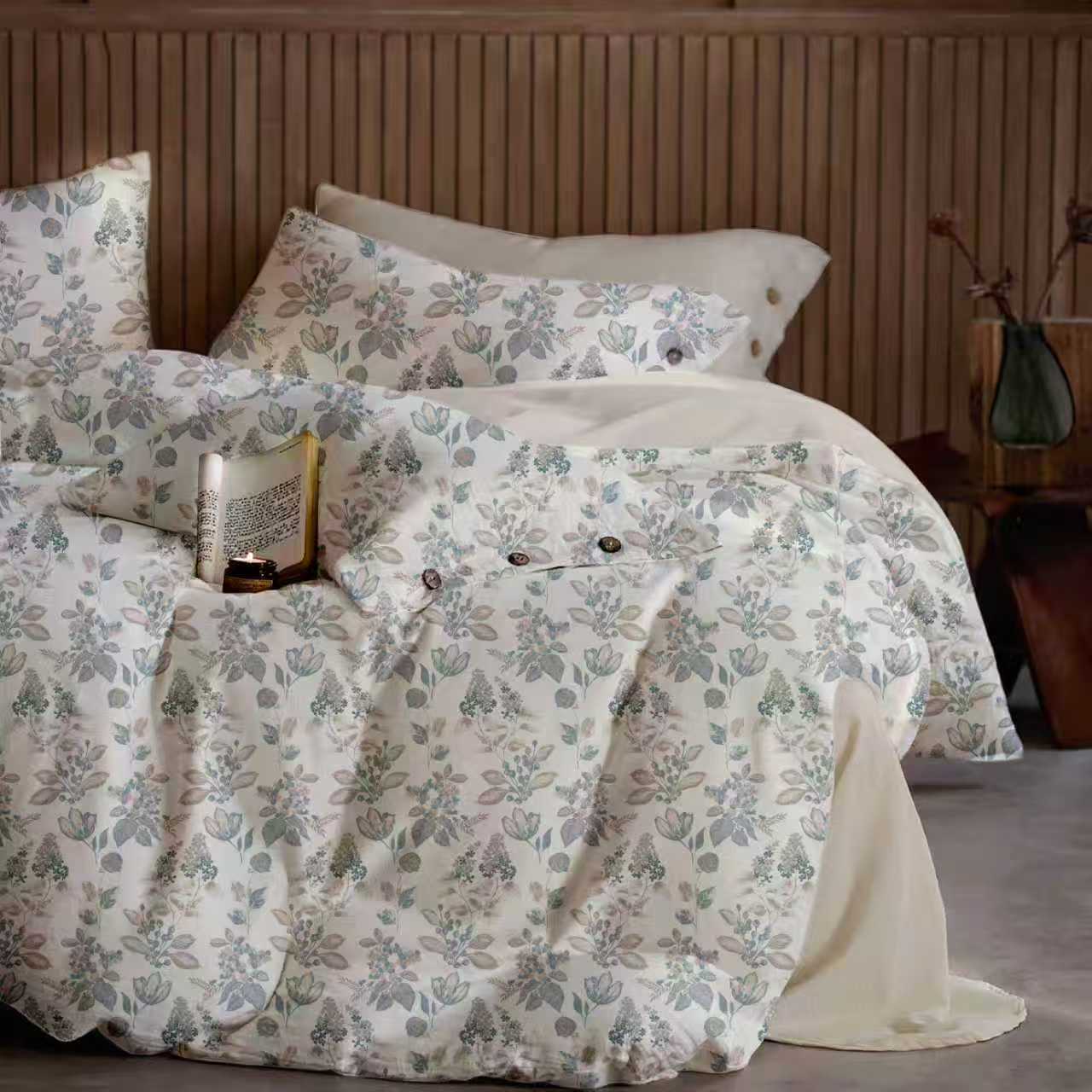 棉麻美学被 亚麻+棉 可机洗 200*230 花梦