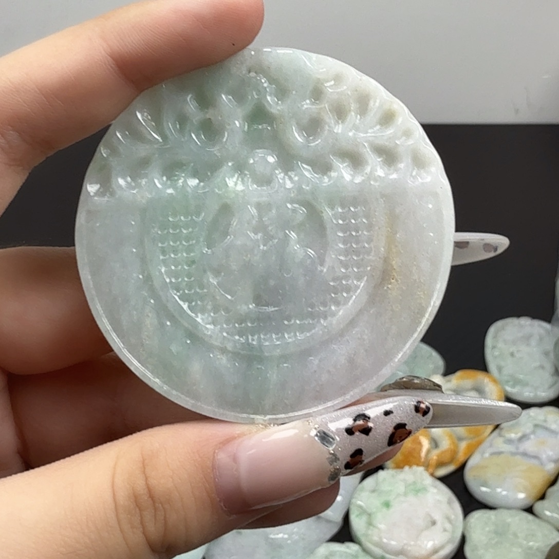 翡翠未镶嵌耳饰翡翠