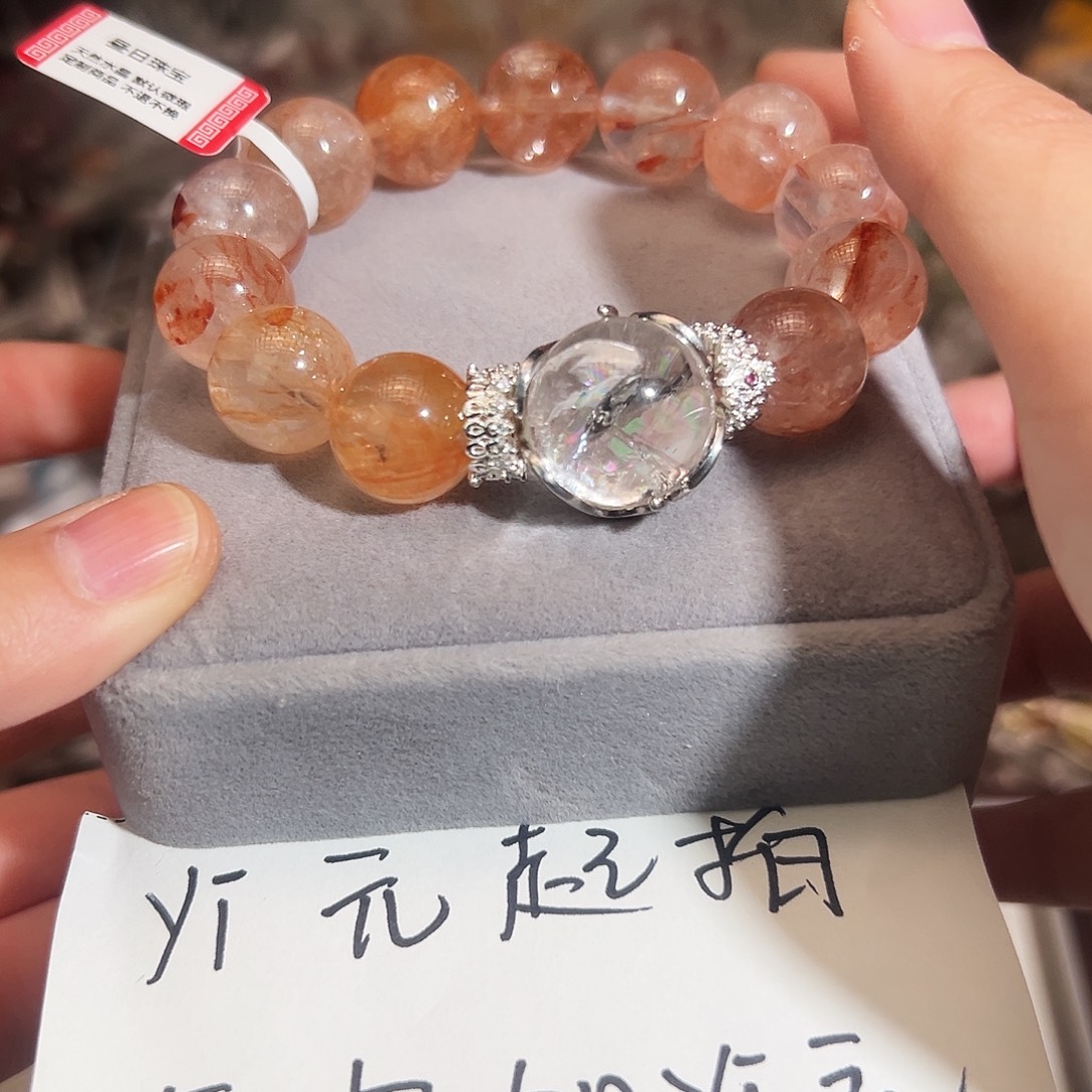 水晶手链合金锦鲤胶花