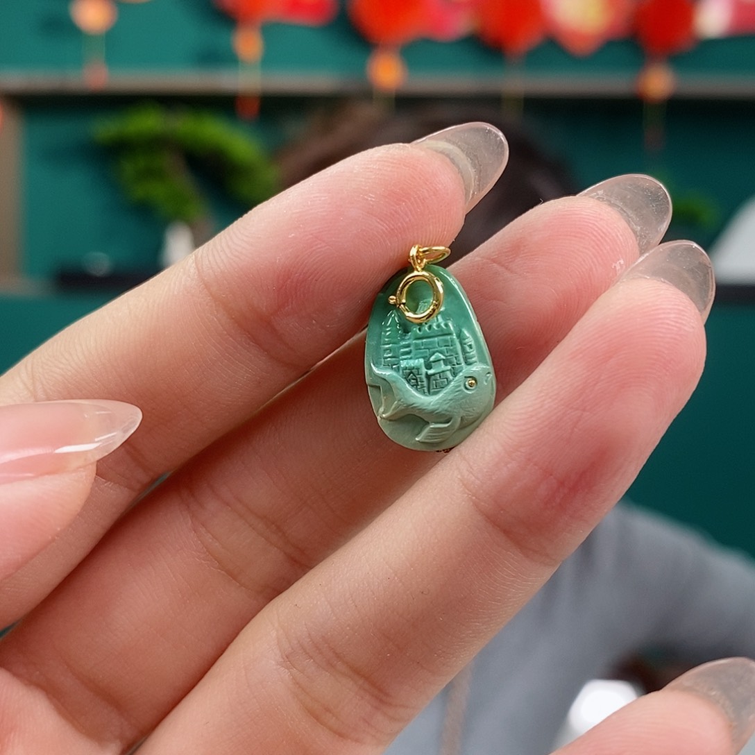 绿松石珠宝奇石未镶嵌