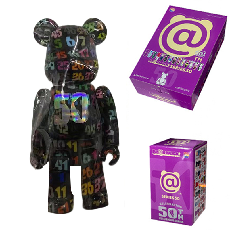 【直播拆盒】Bearbrick 50代 正版潮玩积木熊盲盒 100%