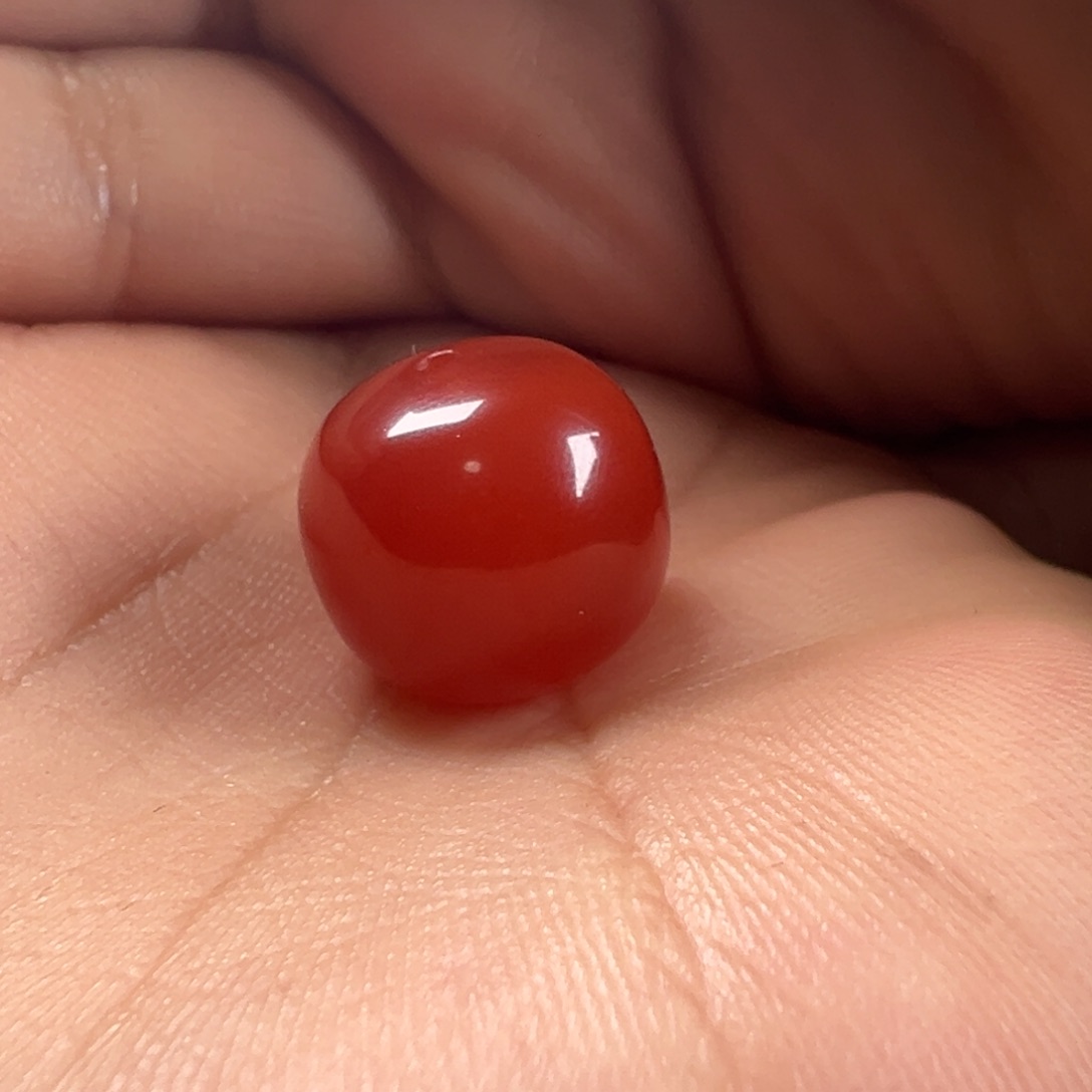 南红玛瑙老型15.7*14.6孔道裂未镶嵌