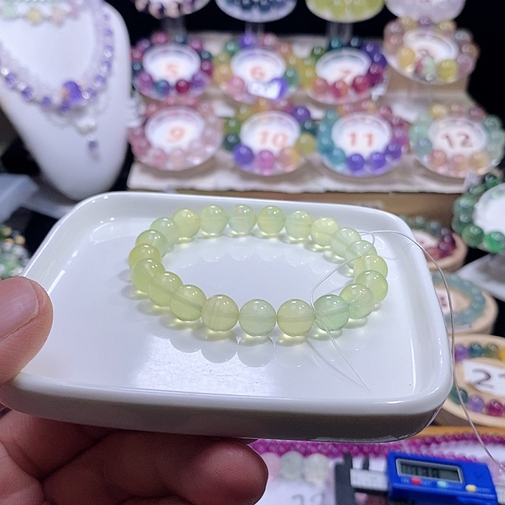 手链未镶嵌萤石荧光绿8加