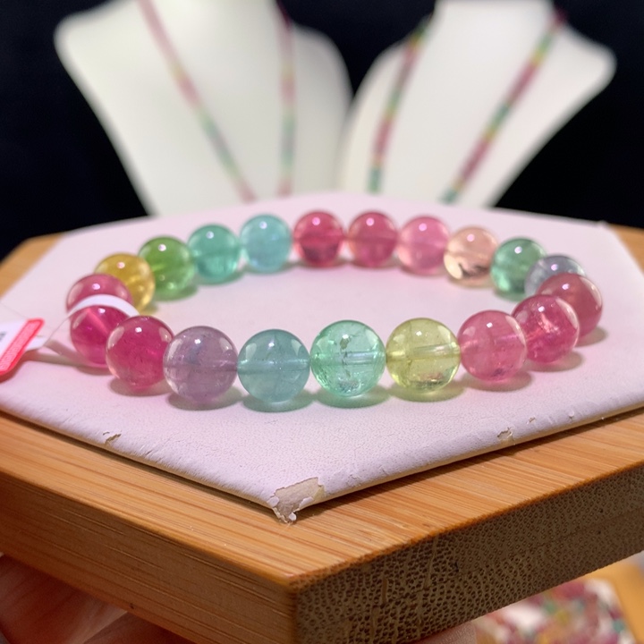 双色碧玺手链未镶嵌