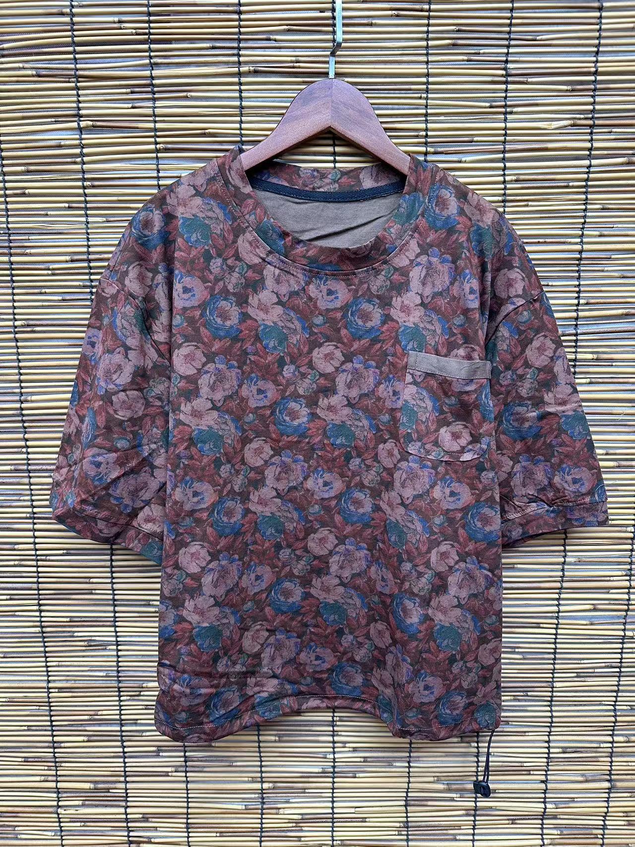 HY    小蓝花印花T恤