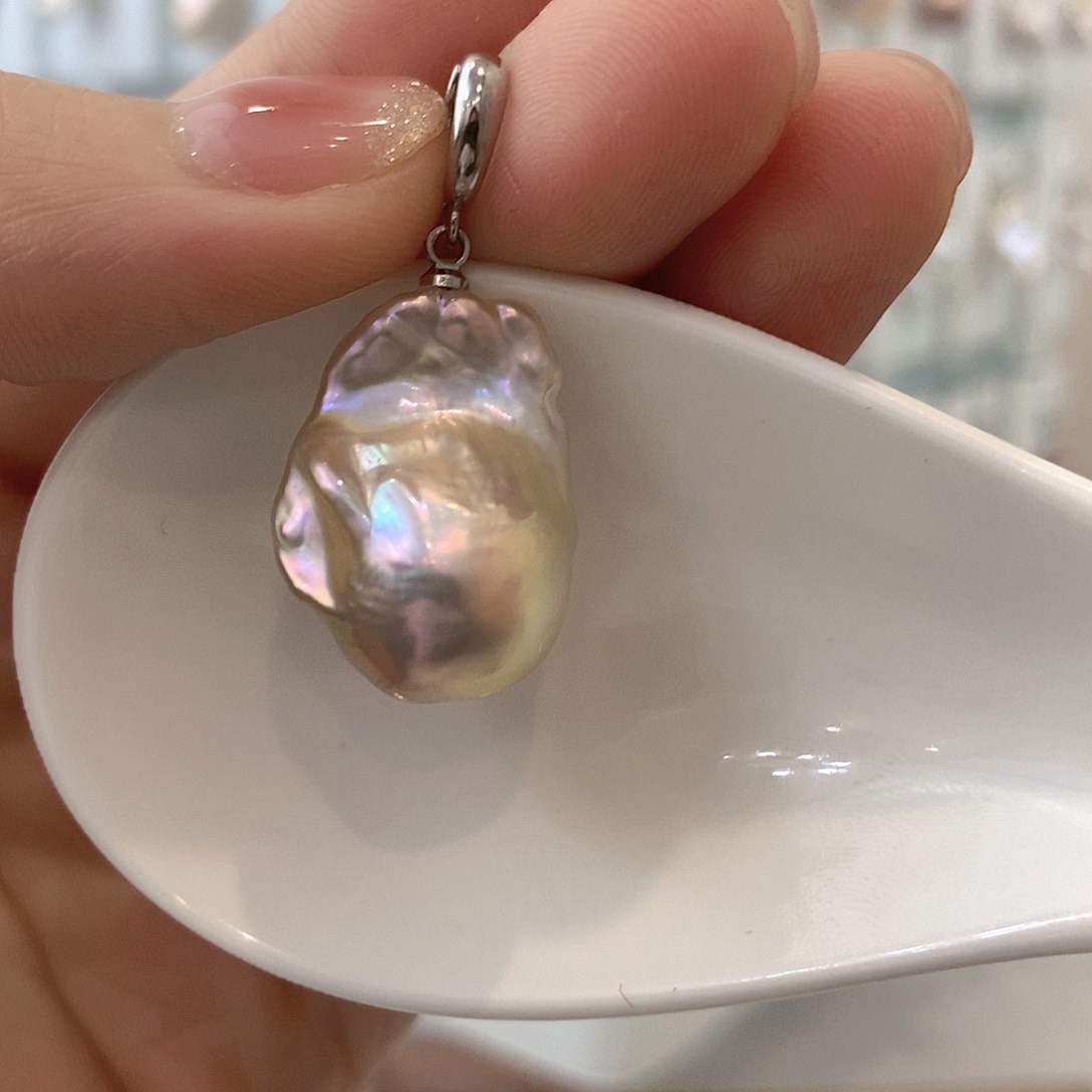 淡水珍珠颈饰银S925镶嵌