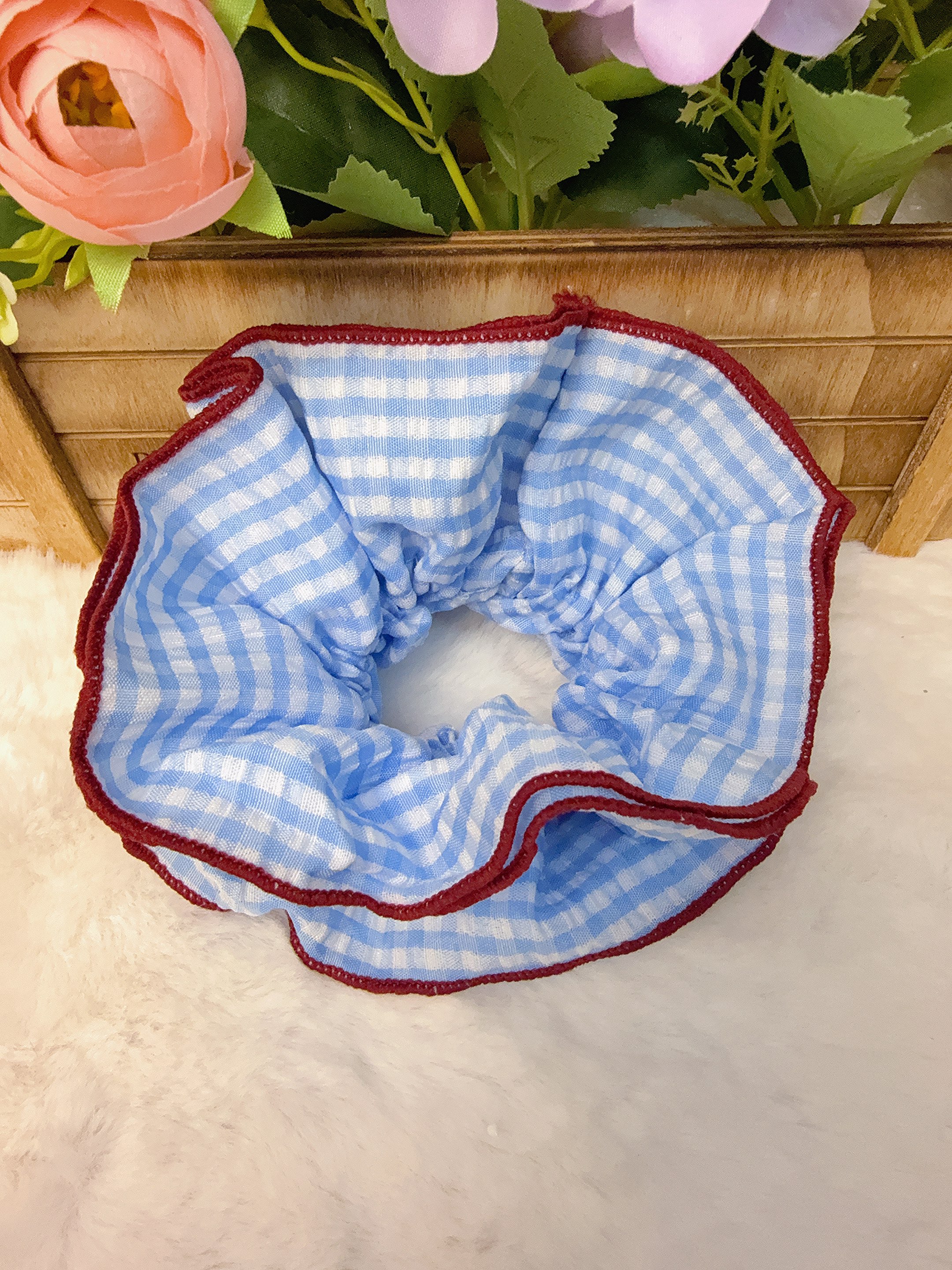 韩系高级感气质方巾大发圈简约大肠圈头绳皮筋