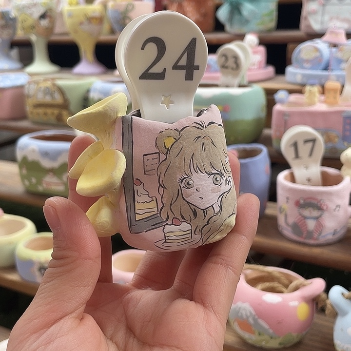 24….手工手绘花盆