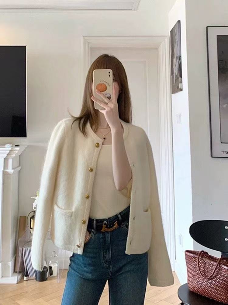 751-800（直播间专拍）2025年新款针织开衫气质短款上衣