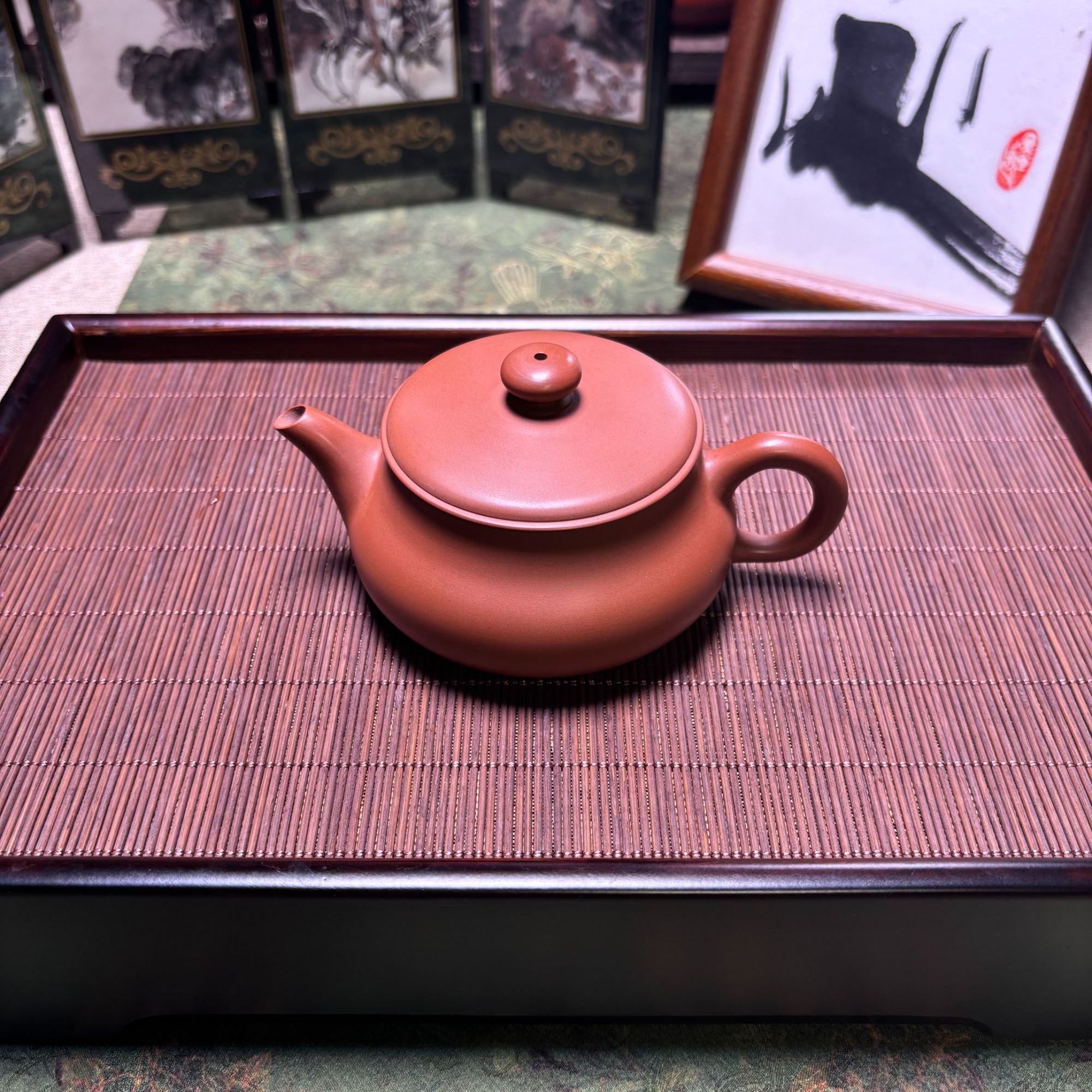 奕贤手制明炉130cc潮州原矿朱泥手拉壶精工纯手明炉功夫茶具