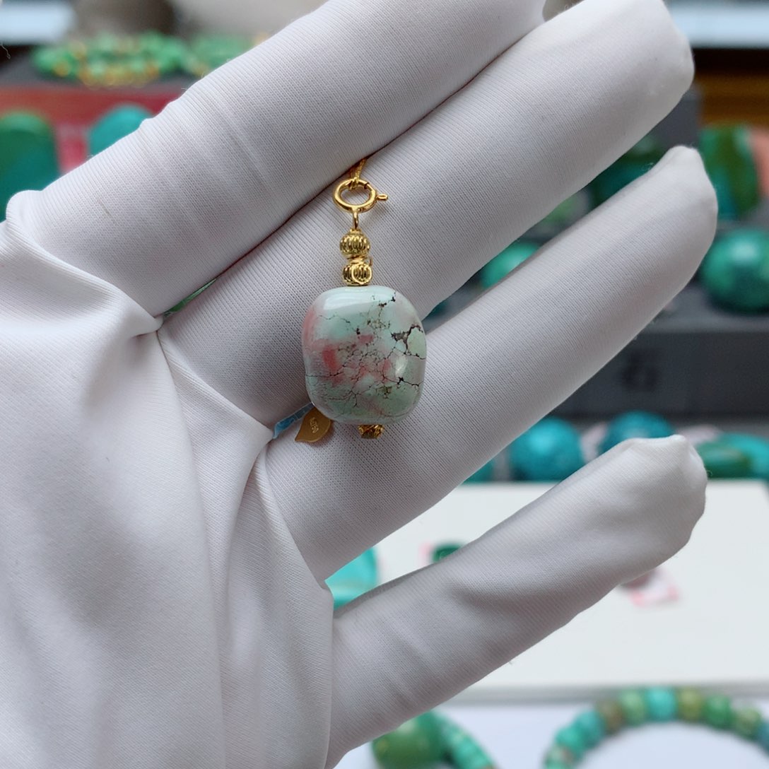 绿松石其他18K金镶嵌