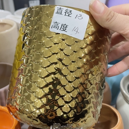 多肉绿植陶瓷花盆9.9包邮，有孔