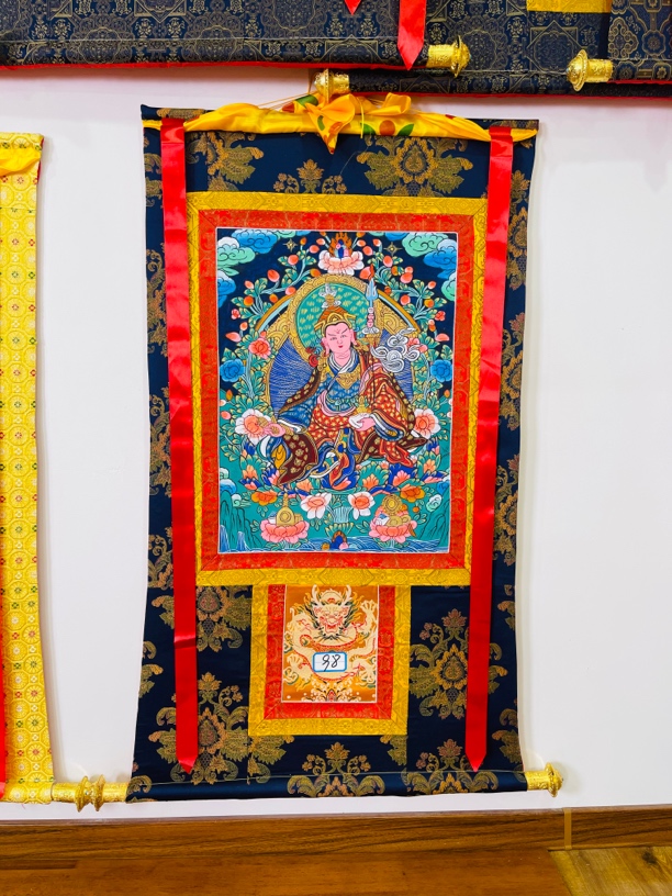 热贡精品唐卡莲花生手绘98