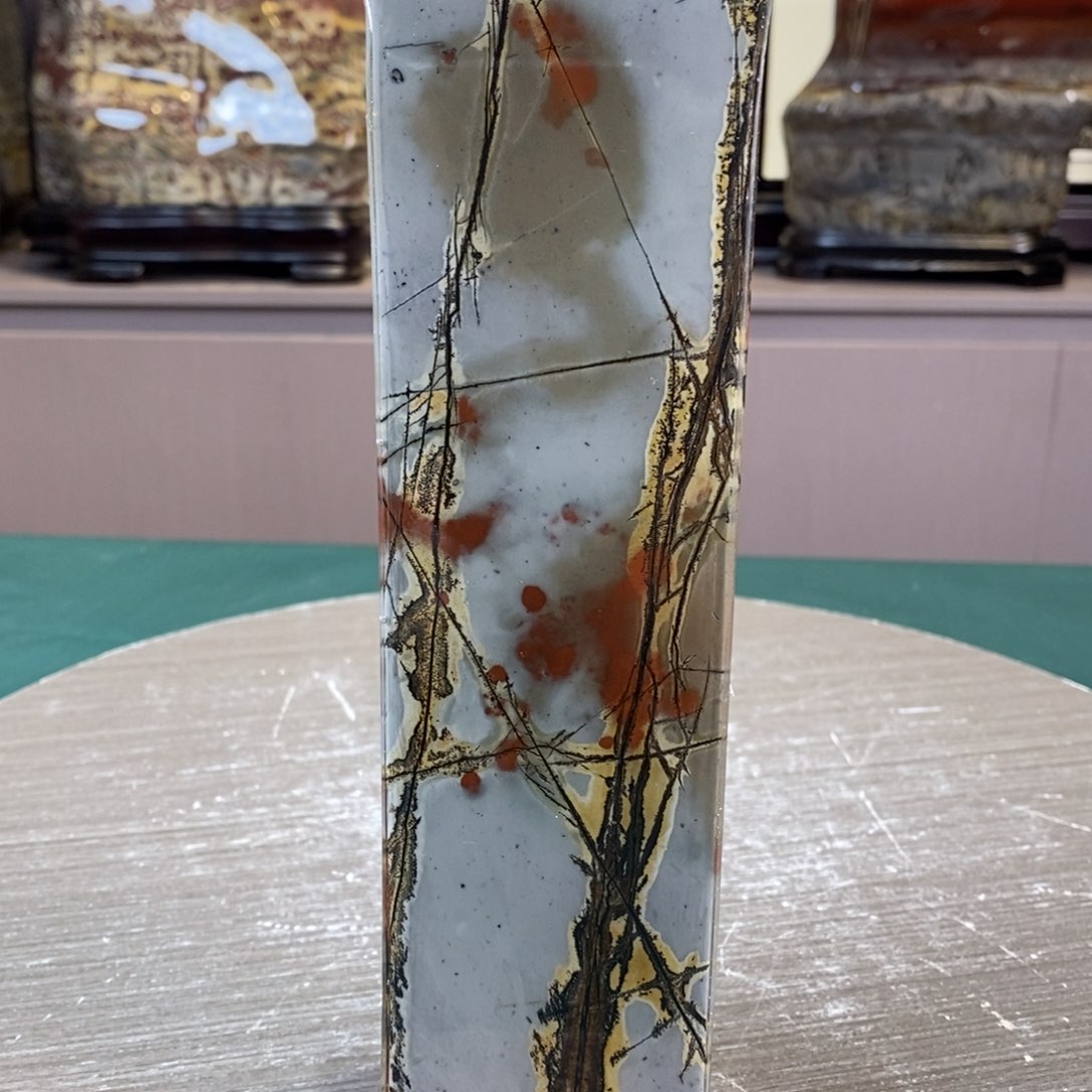 石材广西国画石草花石